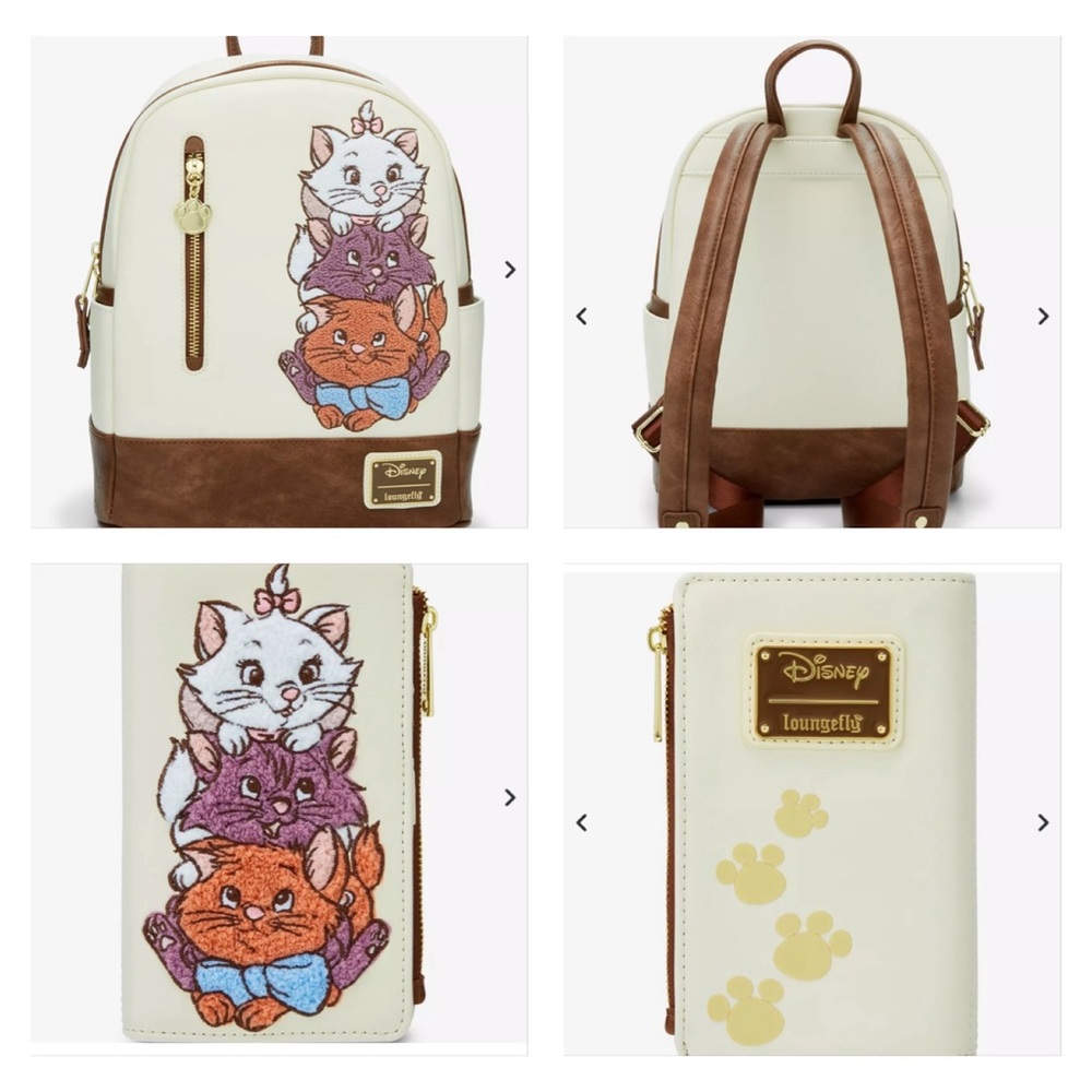 Loungefly Disney The Aristocats Stacked Kittens Mini Backpack & Wallet Exclusive
